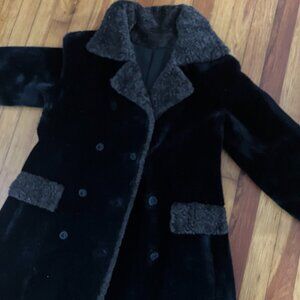Vintage Women's Borgana by Fairmoor Faux Fur Brown Long Winter Coat heavy